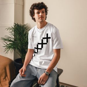 Tee ++ Line White — Algodón Orgánico — Joessip Gems